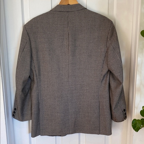 Marks & Spencer Cashmere Wool Black and White Houndstooth Blazer Short classic - Picture 5 of 16